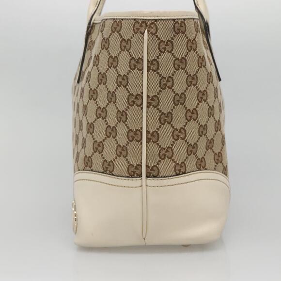 GUCCI GG Canvas Tote Bag Beige Gold - Picture 5 of 16